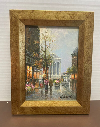 K.BRENT OIL PAINTING GOLD FRAME