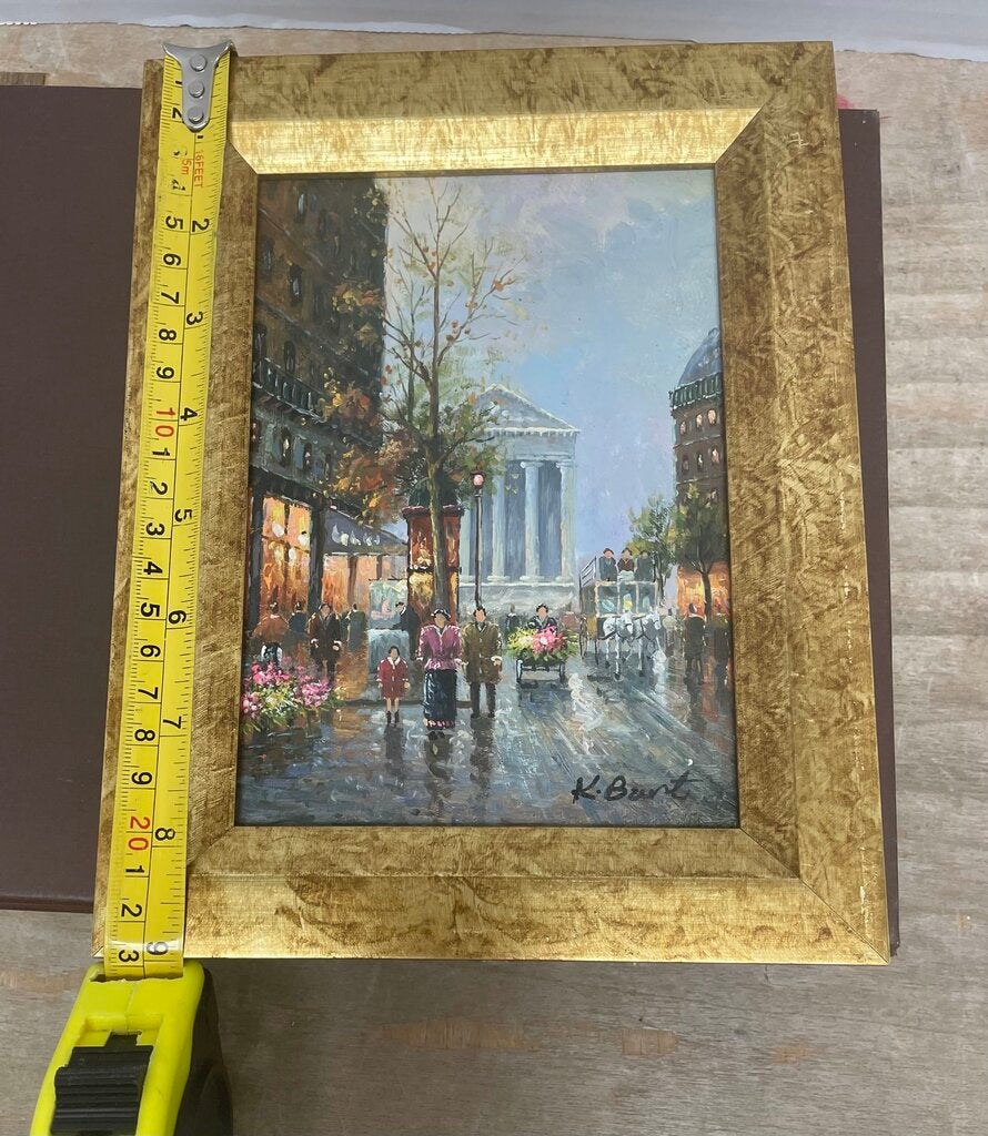 K.BRENT OIL PAINTING GOLD FRAME