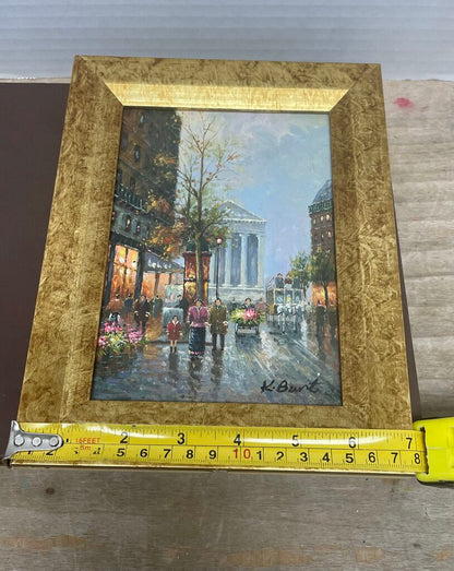 K.BRENT OIL PAINTING GOLD FRAME