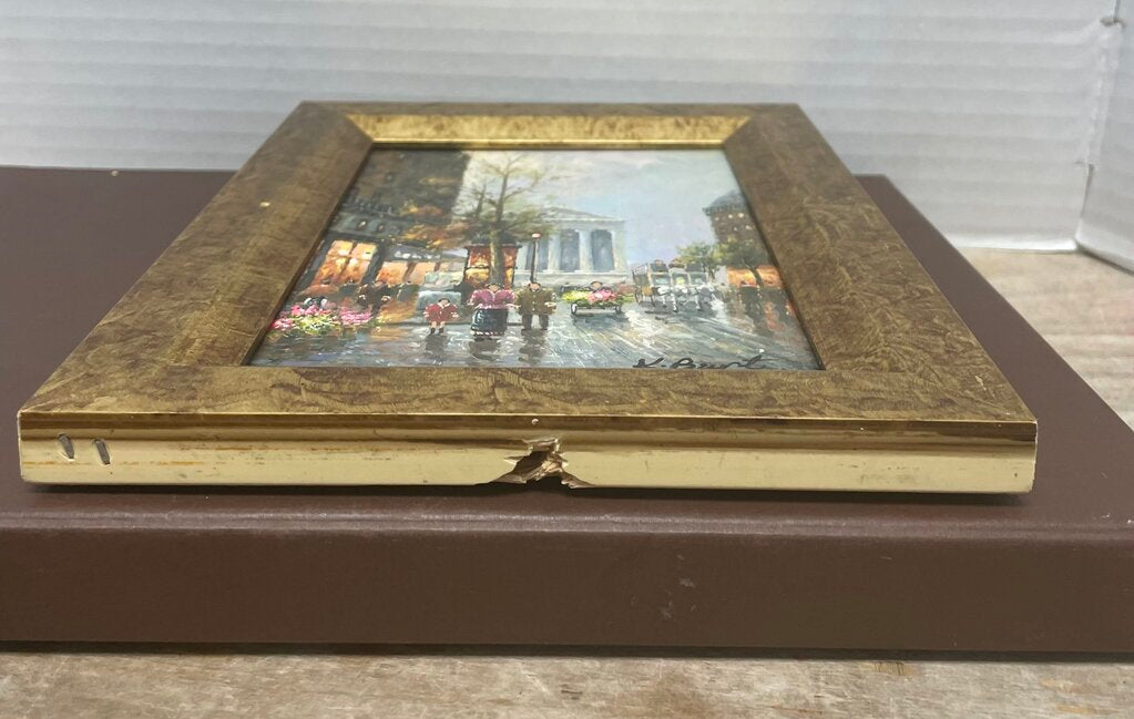 K.BRENT OIL PAINTING GOLD FRAME