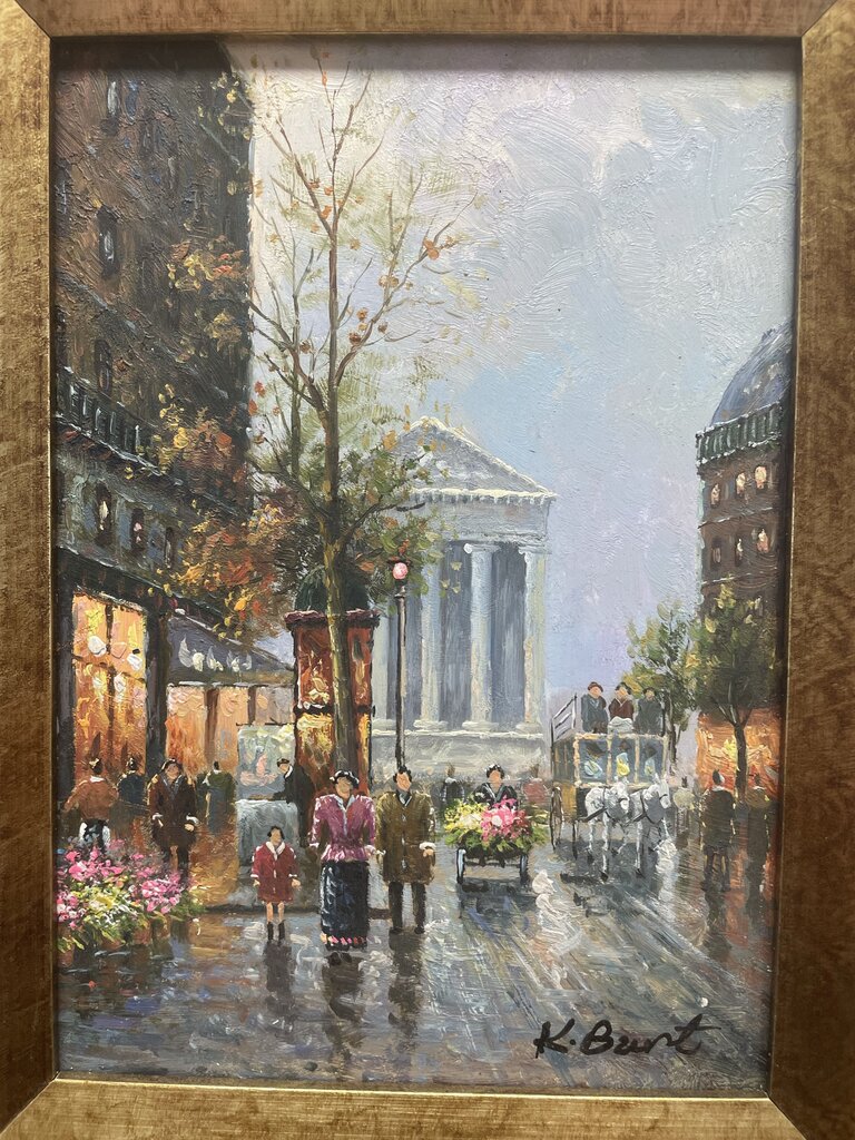 K.BRENT OIL PAINTING GOLD FRAME
