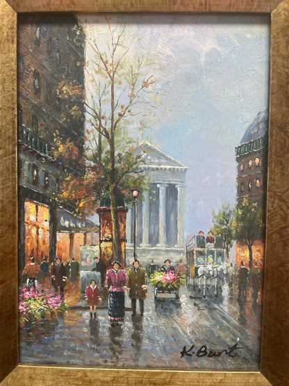 K.BRENT OIL PAINTING GOLD FRAME