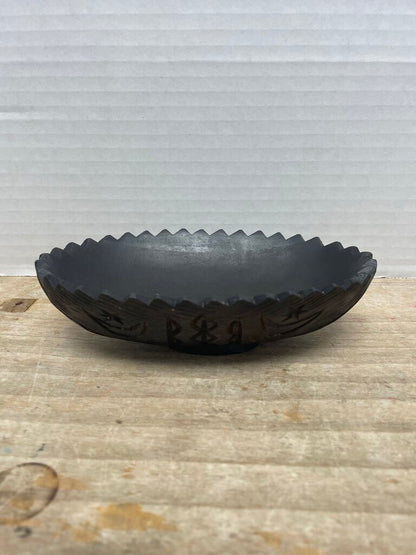 WOODEN CARVED BOWL