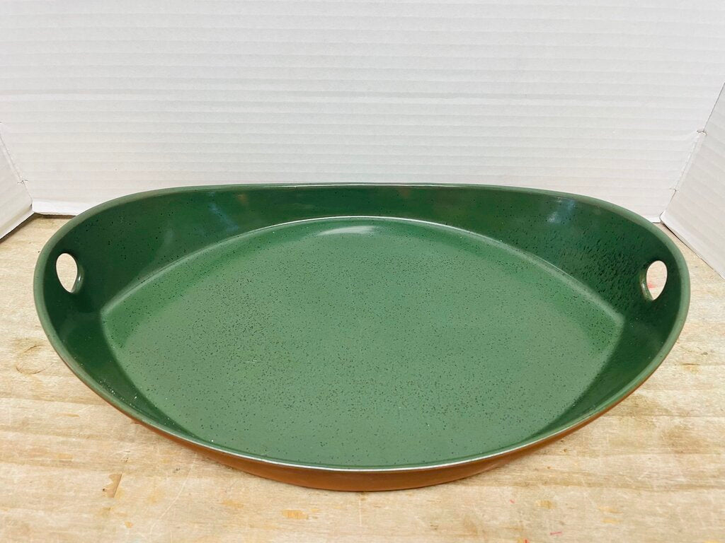CERAMIC GREEN BOAT TRAY