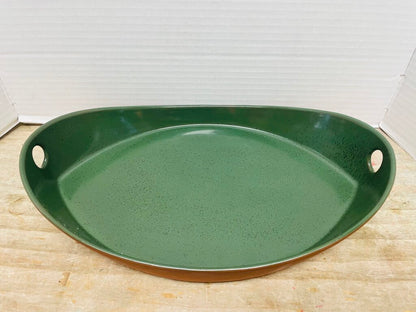 CERAMIC GREEN BOAT TRAY