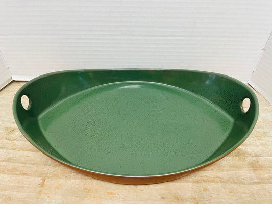 CERAMIC GREEN BOAT TRAY