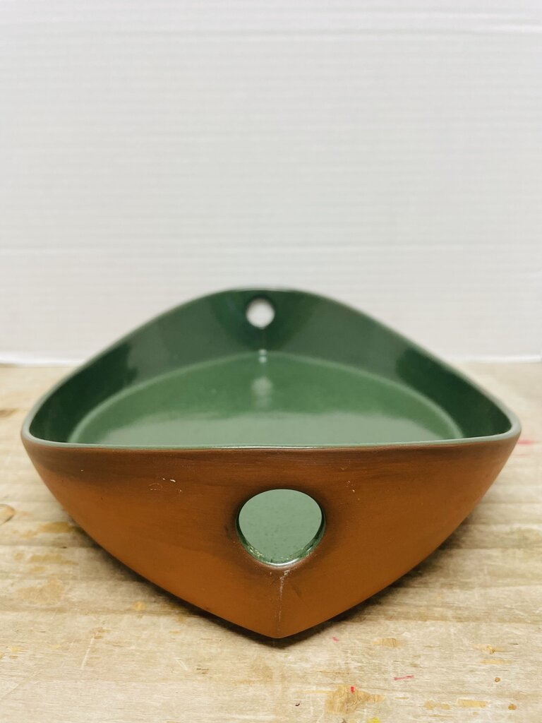 CERAMIC GREEN BOAT TRAY