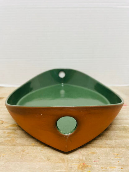 CERAMIC GREEN BOAT TRAY