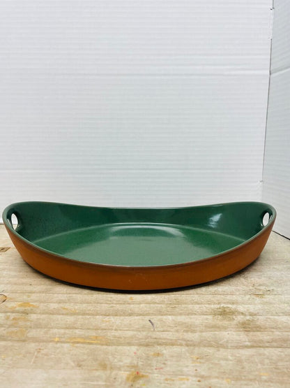 CERAMIC GREEN BOAT TRAY