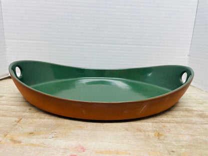 CERAMIC GREEN BOAT TRAY