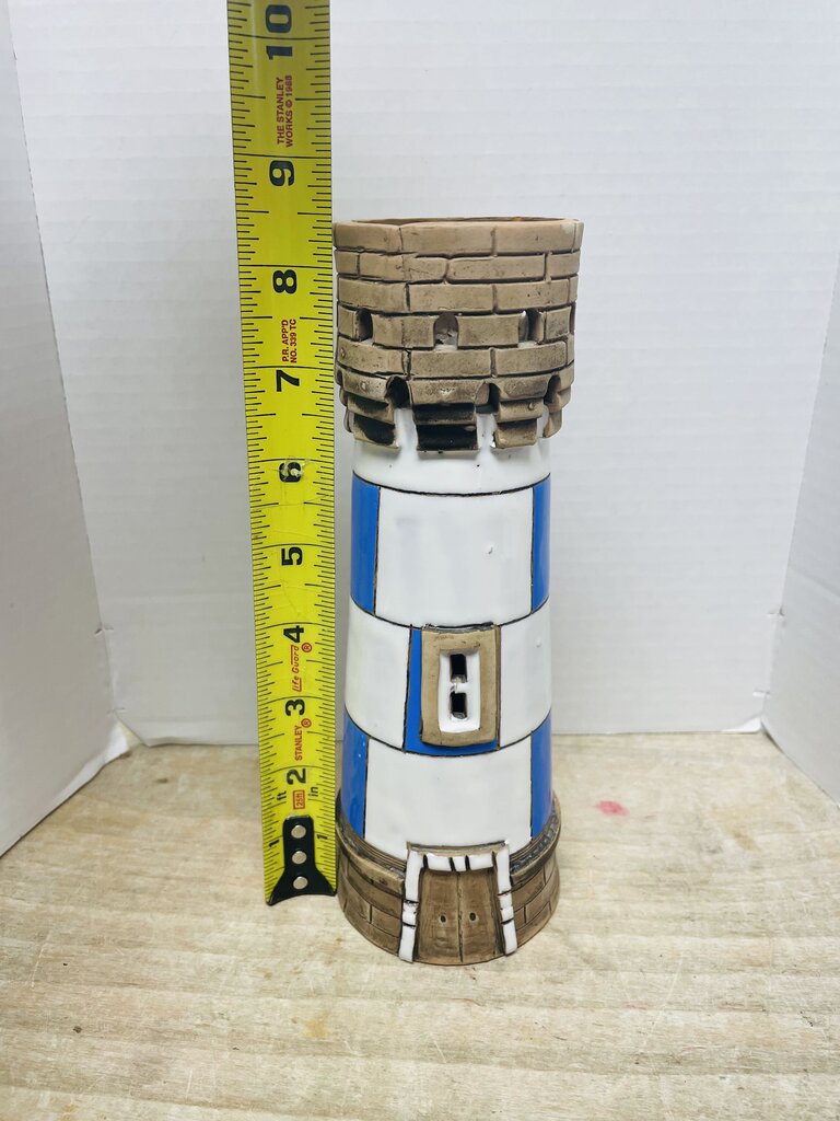 SIGNED HANDMADE IN LITHUANIA CERAMIC LIGHTHOUSE #69