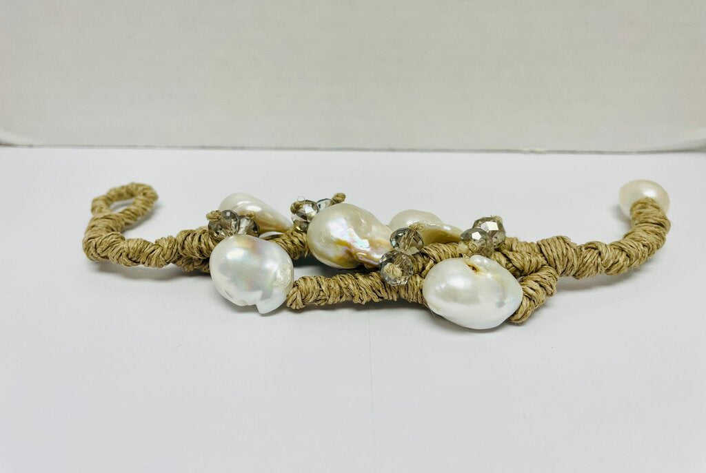 MELA TRIPLE CORD PEARL BRACELET