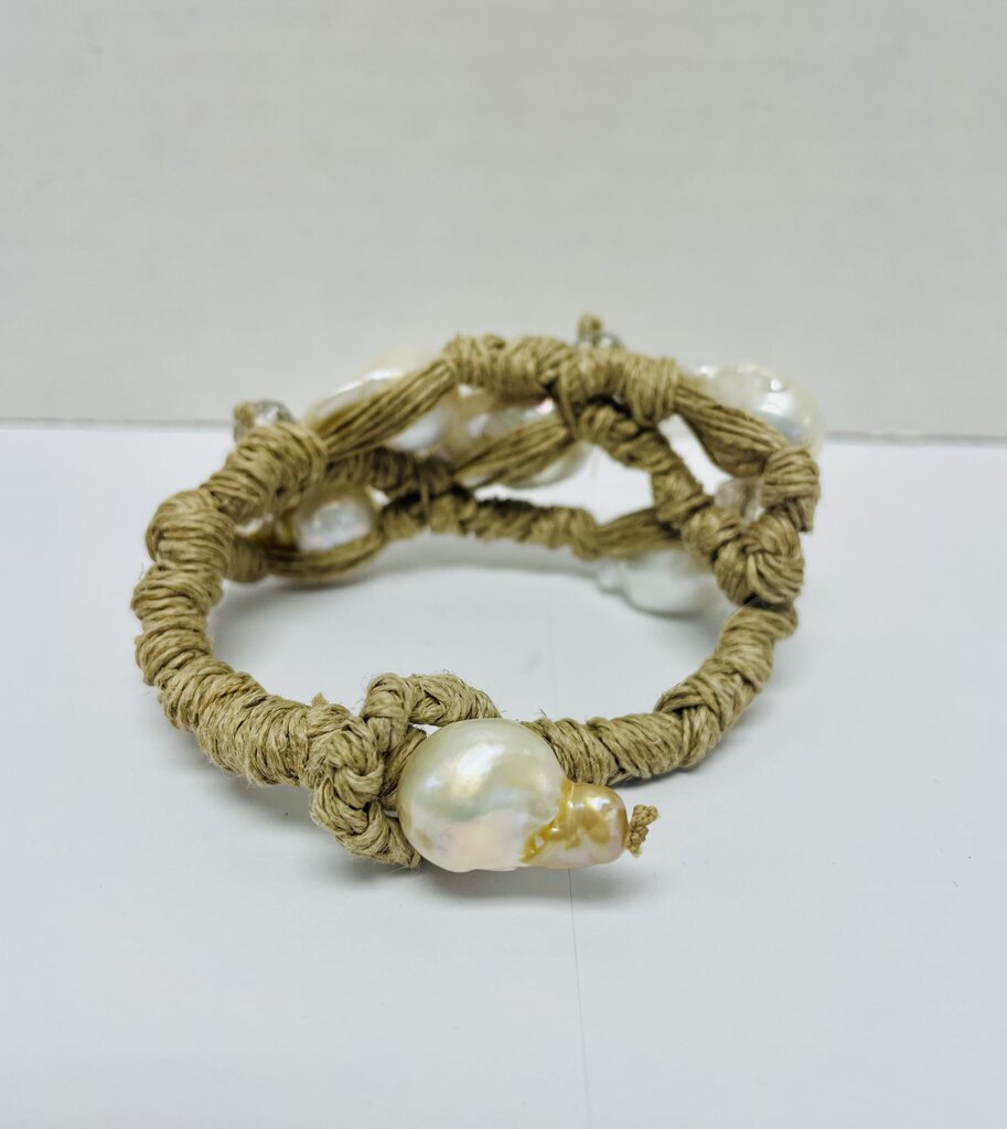 MELA TRIPLE CORD PEARL BRACELET