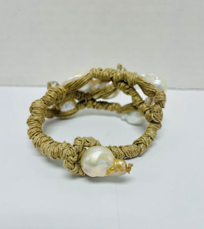MELA TRIPLE CORD PEARL BRACELET