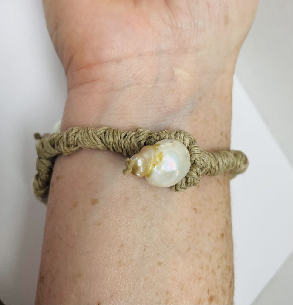 MELA TRIPLE CORD PEARL BRACELET