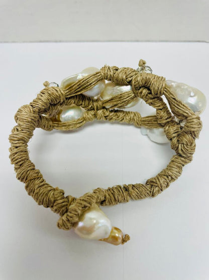 MELA TRIPLE CORD PEARL BRACELET