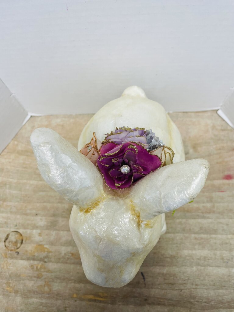 CAPIZ SHELL BUNNY RABBIT TRINKET BOX