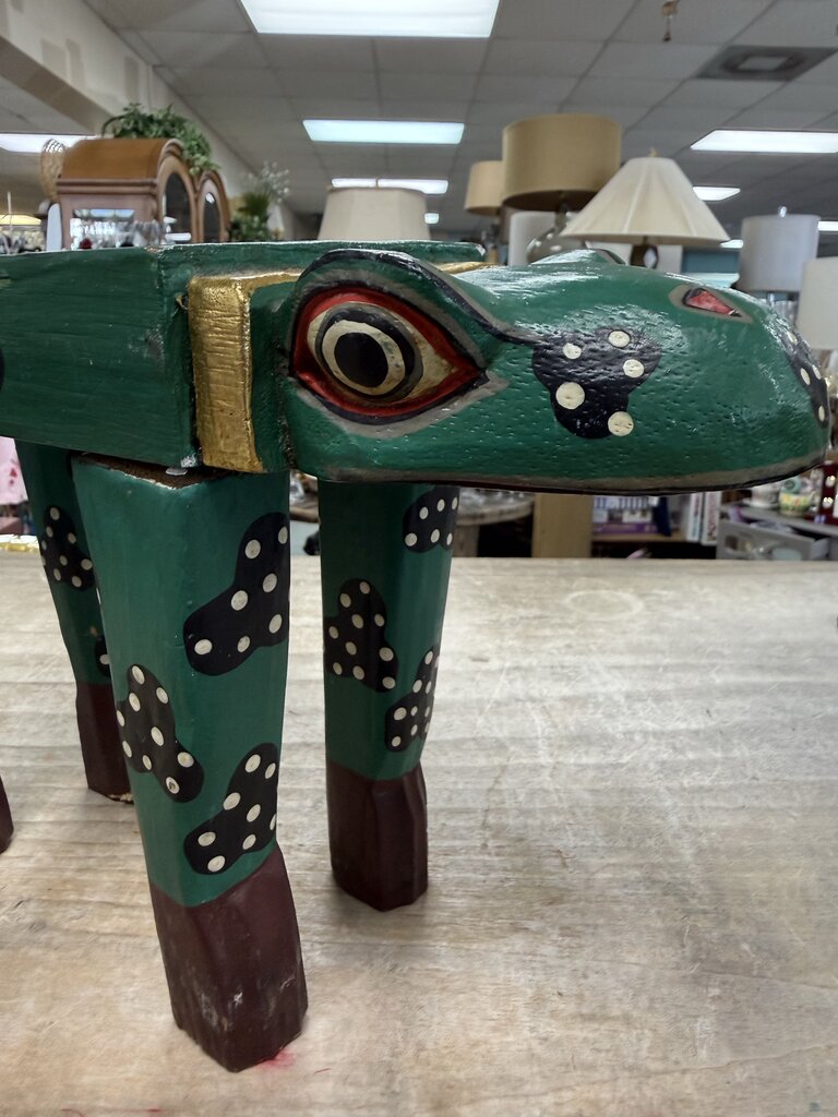 INDONESIAN FOLK ART FROG STOOL