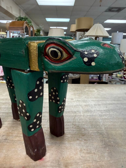 INDONESIAN FOLK ART FROG STOOL