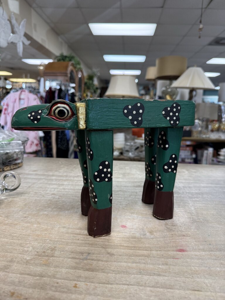 INDONESIAN FOLK ART FROG STOOL