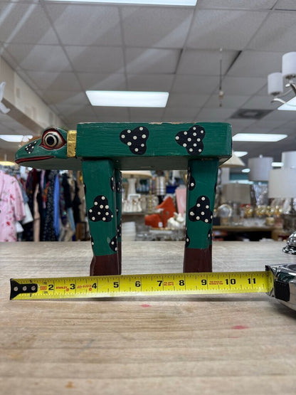 INDONESIAN FOLK ART FROG STOOL