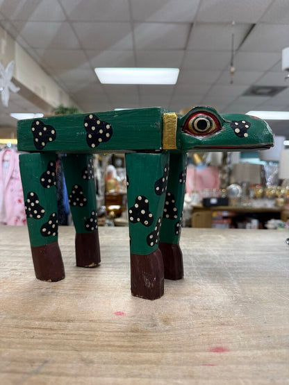 INDONESIAN FOLK ART FROG STOOL