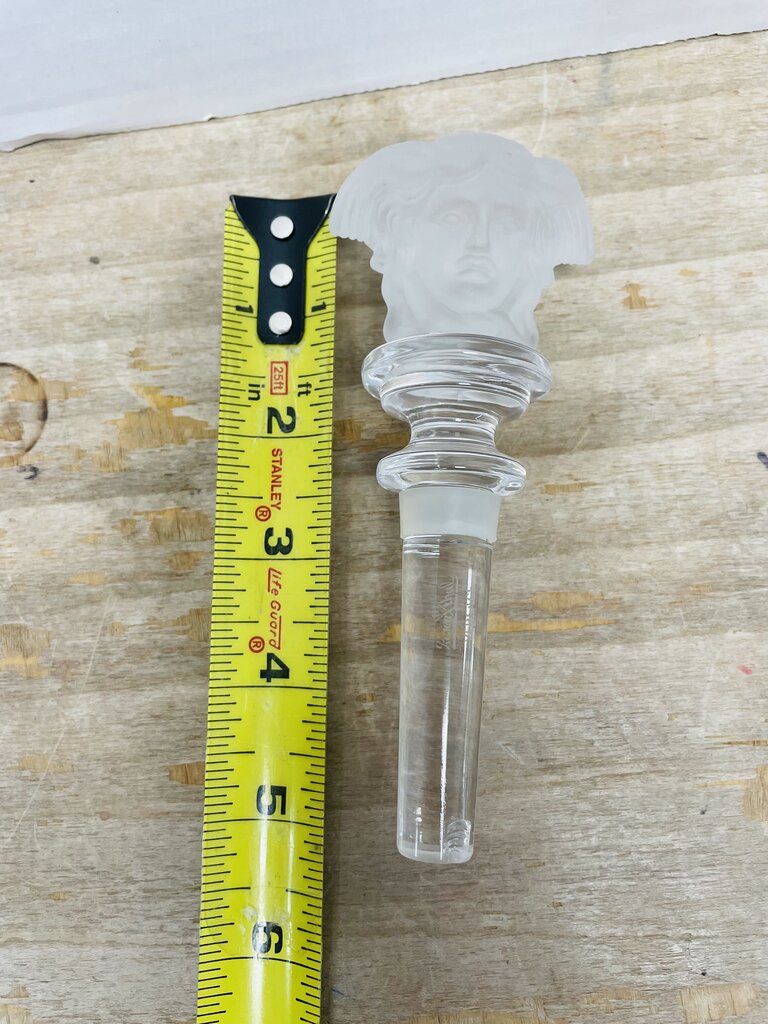 VERSACE CRYSTAL FRSOTED MEDUSA BOTTLE STOPPER