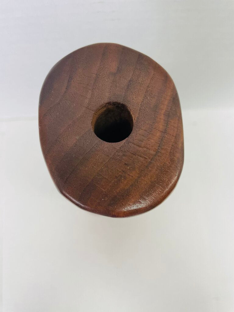 WOODEN VASE SIGNED