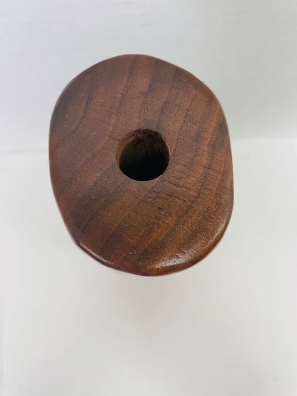 WOODEN VASE SIGNED