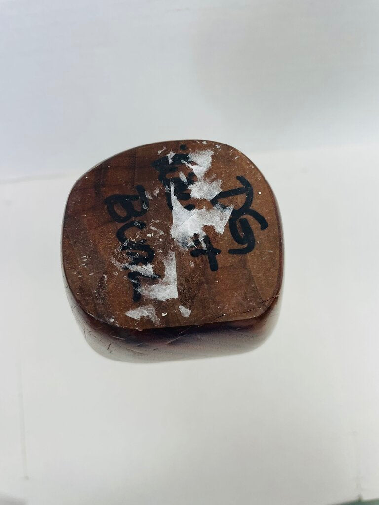 WOODEN VASE SIGNED