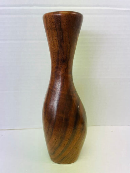 WOODEN VASE SIGNED